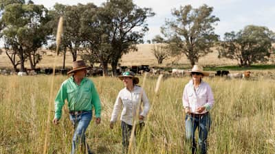 Gus Hickman, Imogen Semmler (ecologist) and Anna Hickman.